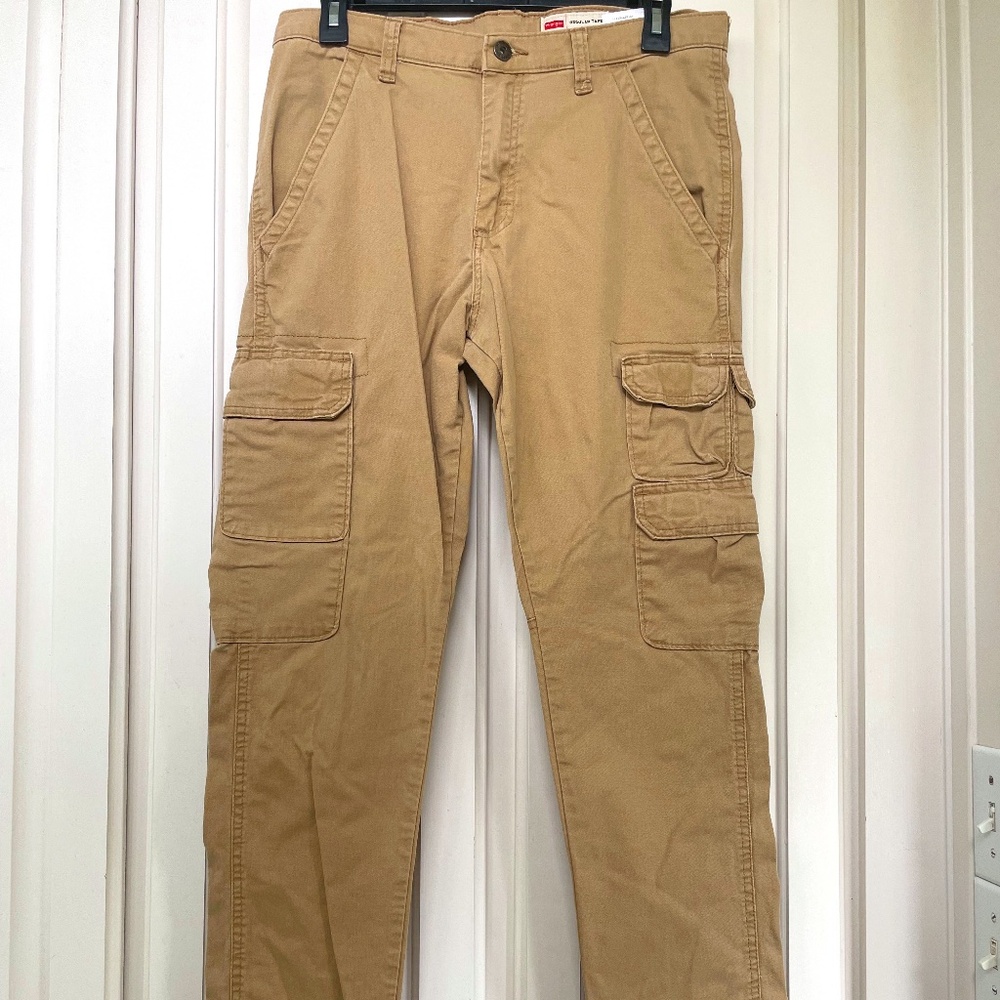Wrangler Tan Cargo Pants Mens Size 30w 32 l